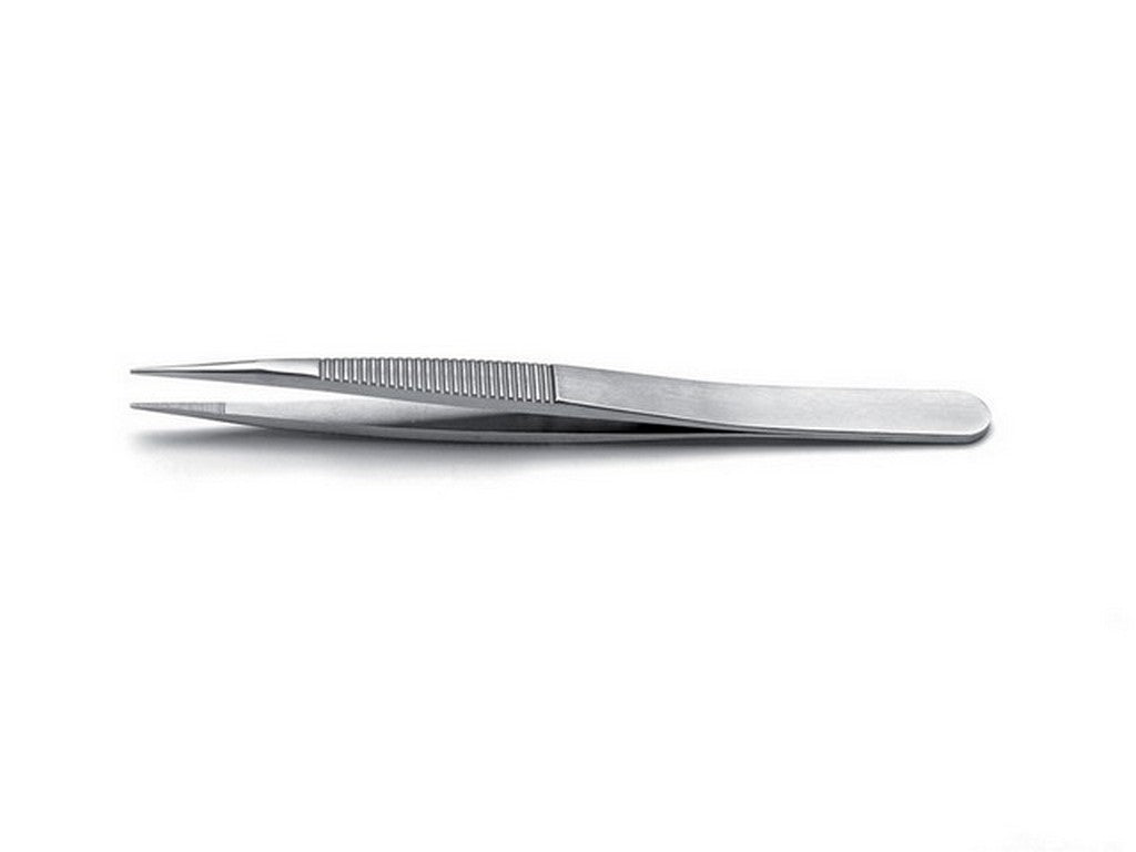 Tweezers thick tip knurled handle 120mm