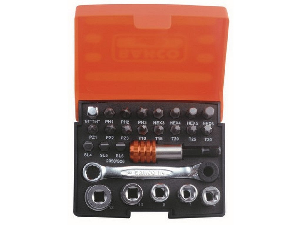 Mini Socket Set w/ 26 pieces 1/4 Dynamic Drive sockets