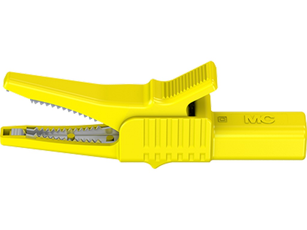 Crocodile clip XKK-1001 yellow 1000V - CAT II - 32A