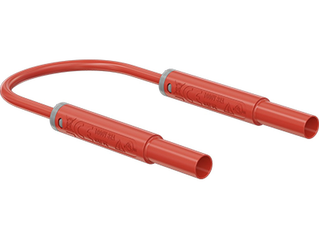 Testledning PVC SAK4N-S25 Ø4mm Rød 100cm 1000V CATIV 32A