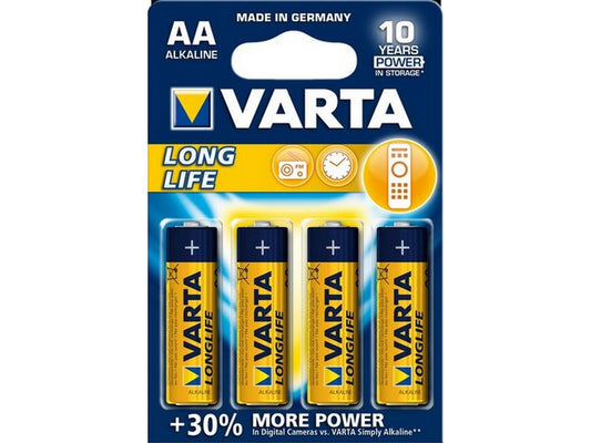 Varta batteri Longlife AA 1,5V; Ø14,5x50,5mm pris/stk LR6 - Alkaline