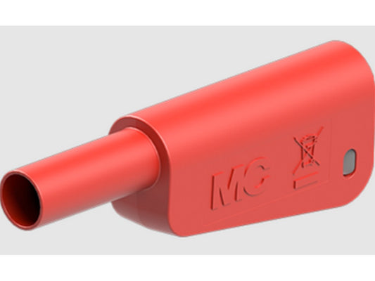 Insulation for banana plug KT-SL-4-46 Ø4mm RED for 2.5mm wire/SLQ-4x +SLM-4x