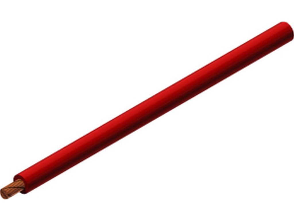 Silicone ledning 4mm rød SILI-S 42A/1500V 100 mtr.