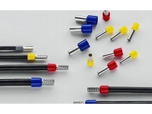 Terminalrør isolert GUL 1mm-L10mm; pose m/500stk.