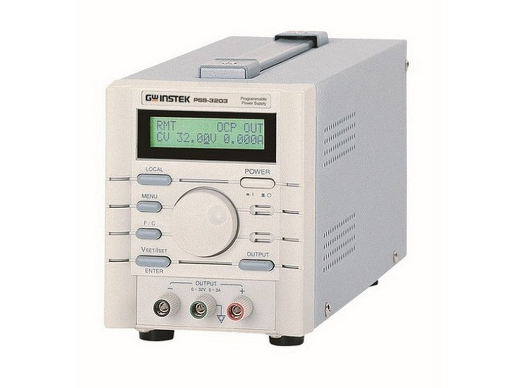 GW-Strømforsyning DC 1-kanals 0-32V/0-3A, model PSS-3203