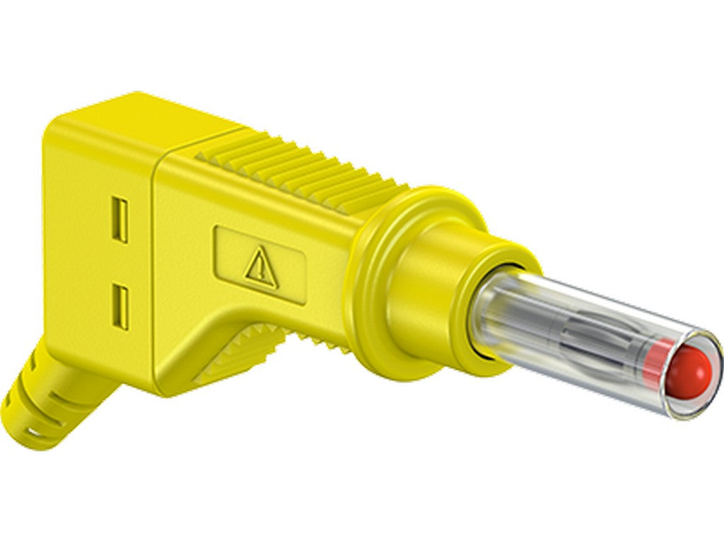 Stackable plug XZGL-425 yellow 600V CATII 32A screw mount.