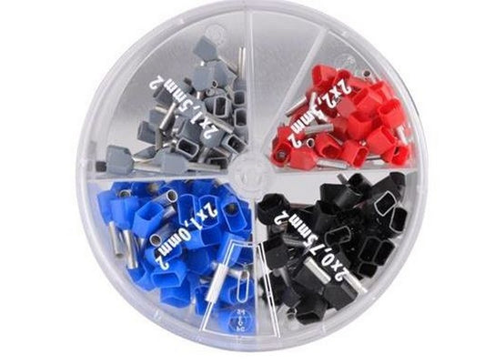 Insulated Terminal Tube Assortment TWIN 2X 0.75-2.5mm2 - color code T
