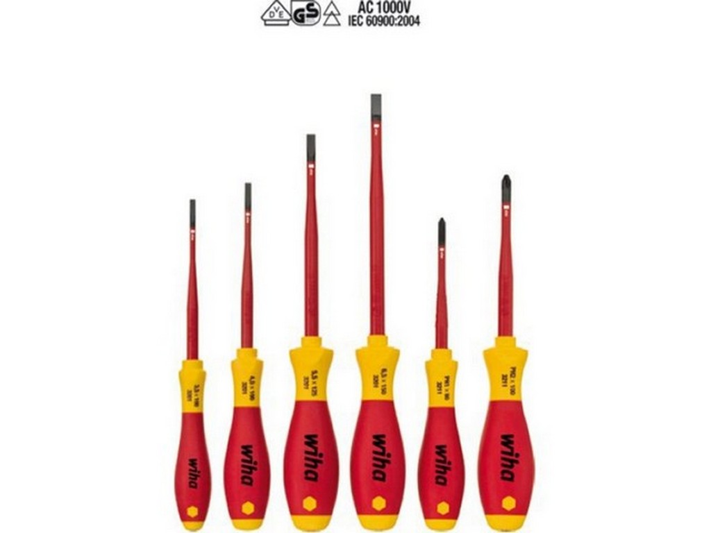 Screwdriver set Slim Fix L-AUS 4 x straight core + 2 x PH