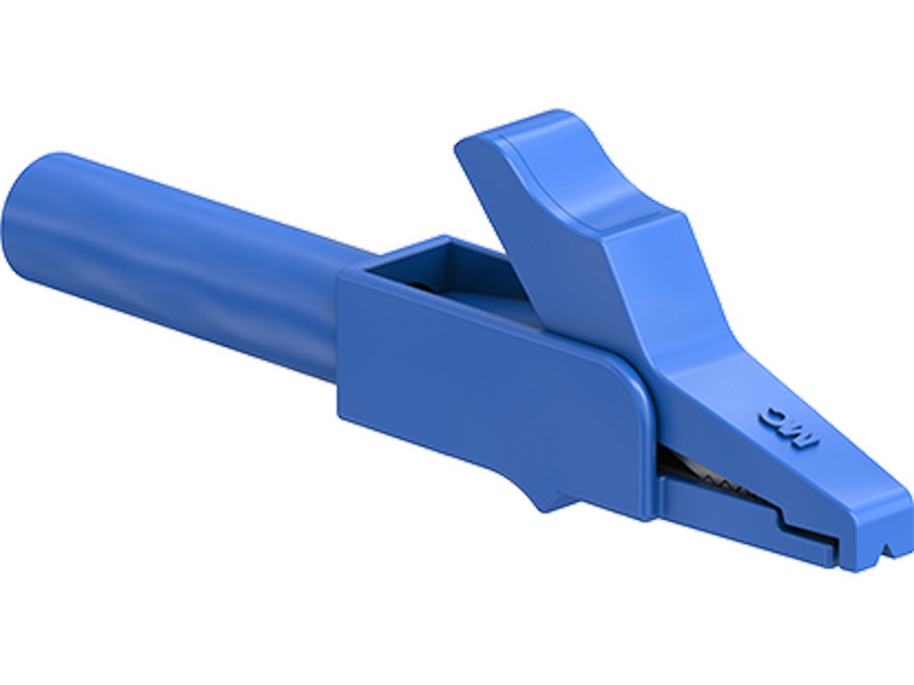 Crocodile clip SAGK4-K blue 300V - CAT II - 15A