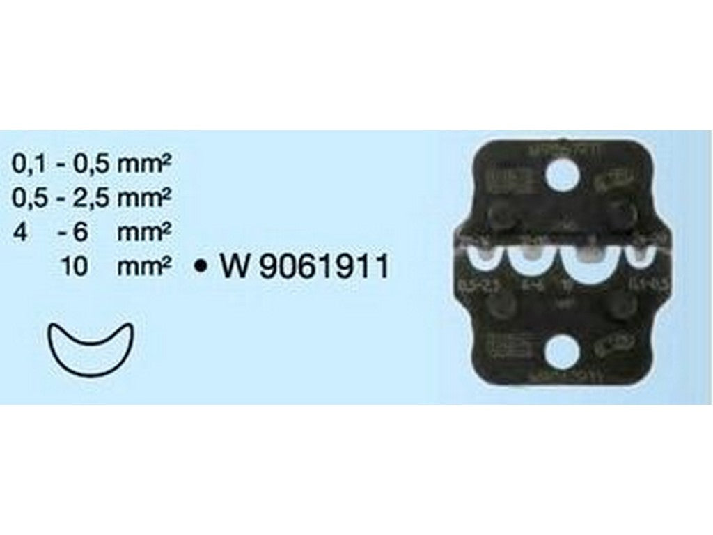 Pressing die f/w90619+P f/plate cable lugs 0.1-10mm2