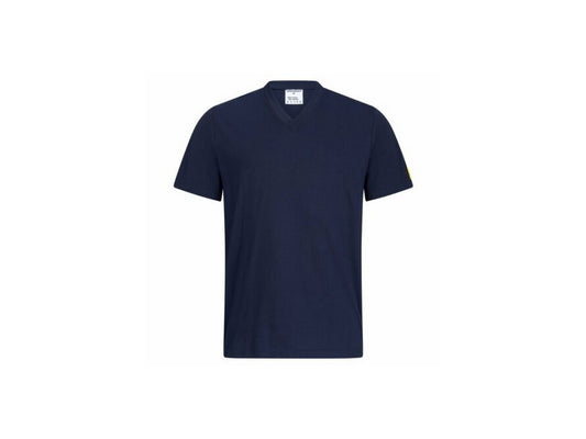 T-shirt ESD m/V-hals marineblå str. XL