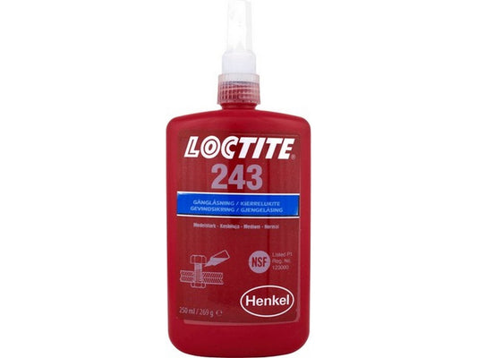 Loctite 243 skrulås medium 250ml flaske