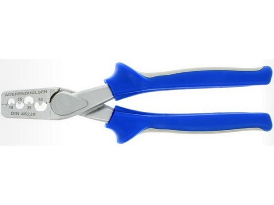 Crimping pliers for terminal tubes 16-50mm