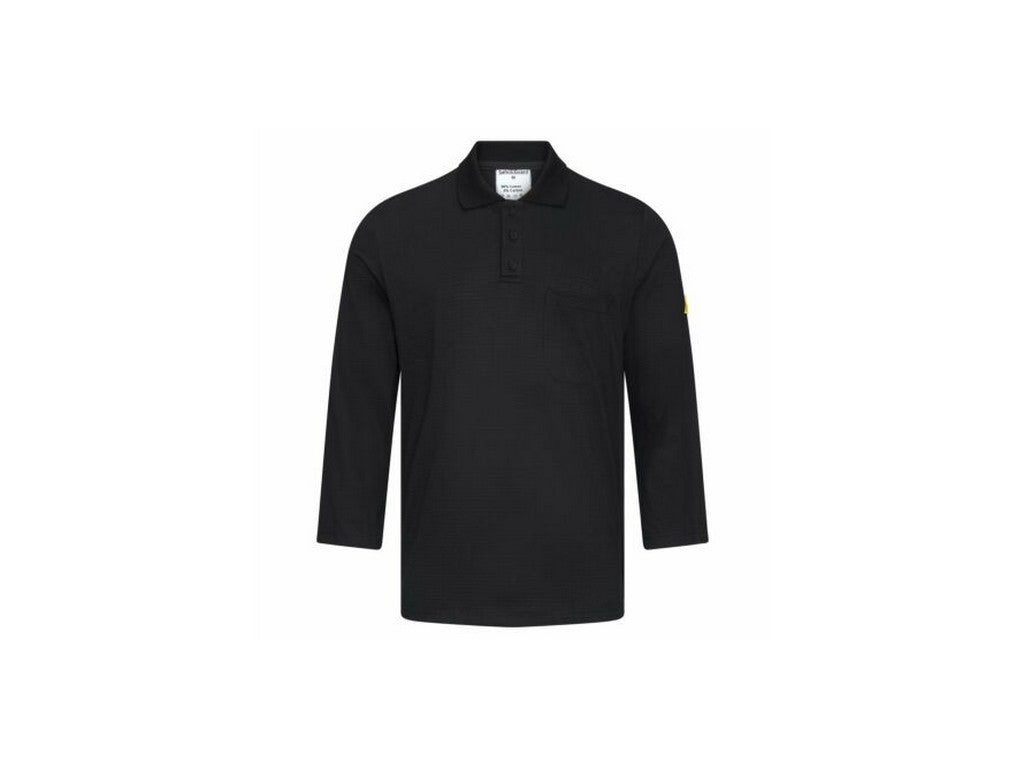 Polo ESD w/long sleeves black size XL