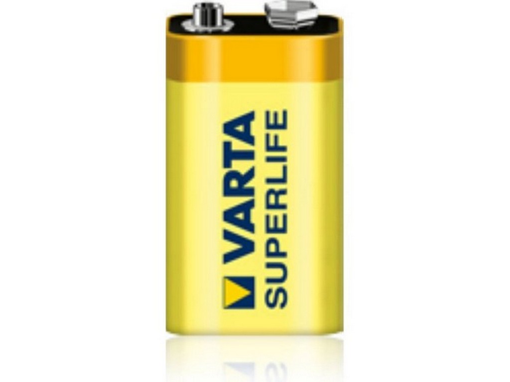 Varta battery Superlife 6F22P 9V; 26.5x17.5x48.5mm