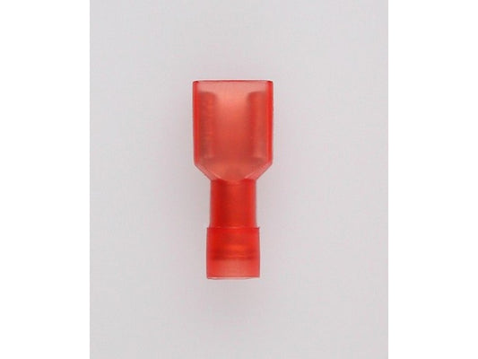 Female flat connector 6.3x0.8 PA red insulated 0.5-1.5mm2