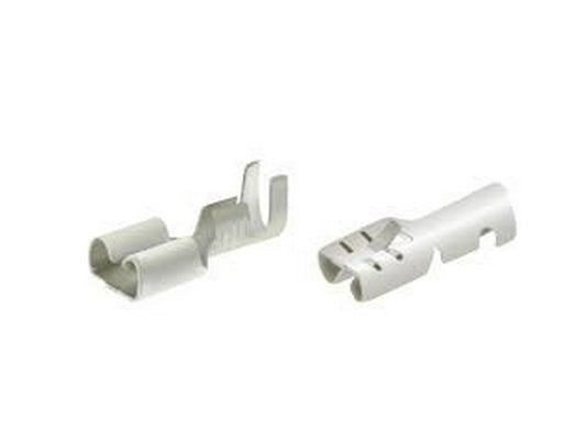 Flat connector female uninsulated w/locking pin 4.8x0.8mm 0.5-1.5mm2 DIN46340