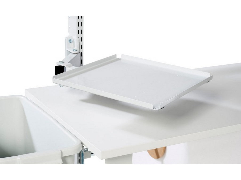 Laptop / printer shelf with arm