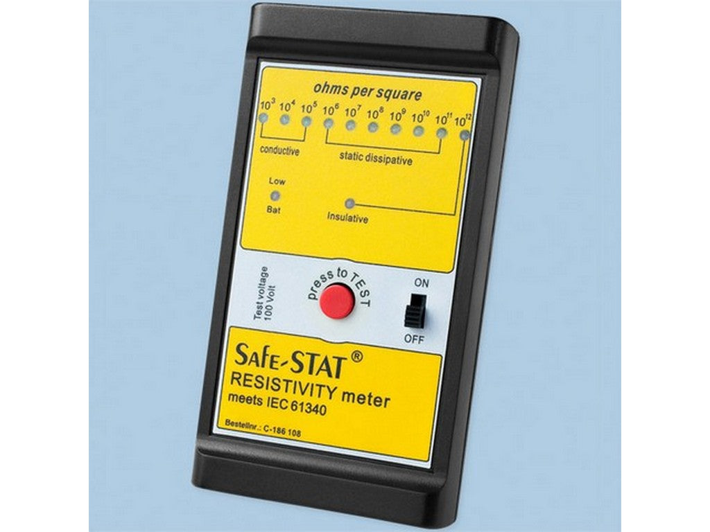 Safe-STAT resistance meter including case and 2 cables