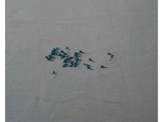 Terminalrør isolert turkis 0,34mm-L8mm; pose m/500stk.