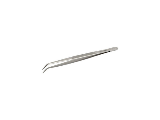 Lindström tweezers antimagnetic stainless steel high precision with knurled double bent tips 150mm