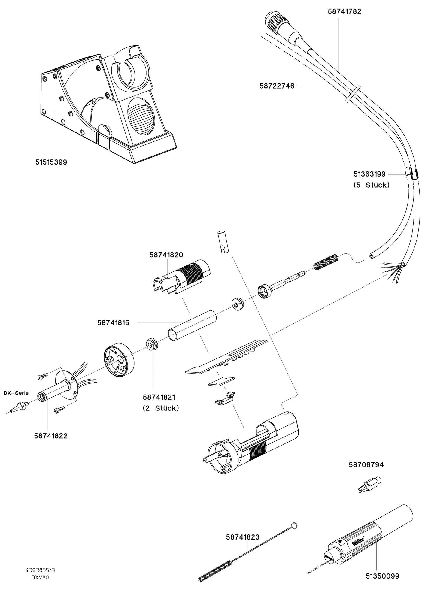 Udloddekolbe IL ESD DXV-80 for konisk spids