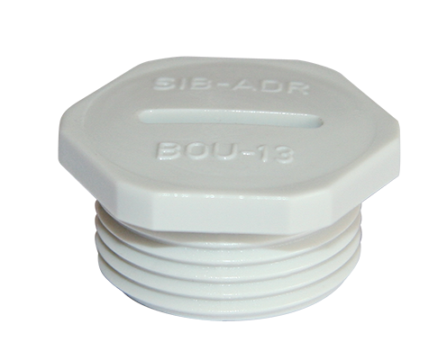 Blind plug polyamide grey PG7