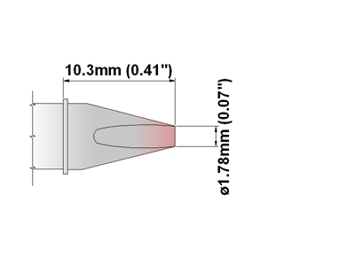 Loddespiss Meisel 30° 1,8 mm for TMT-2000S