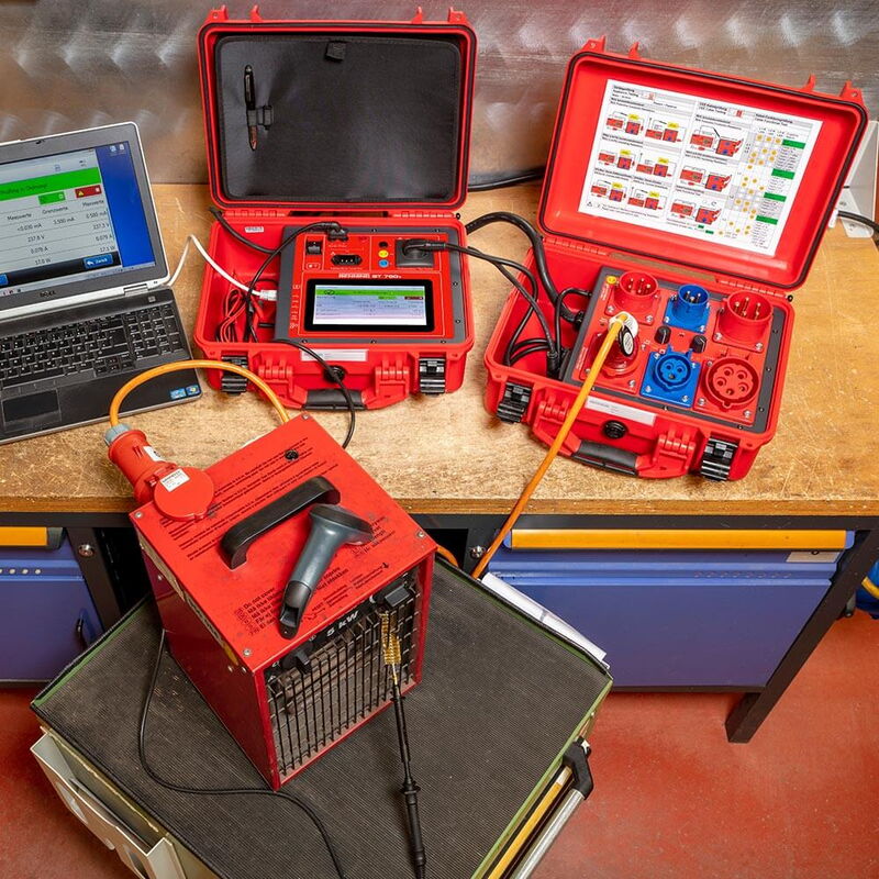 Measurement adapter for active testing of single-phase and three-phase equipment up to 32 A