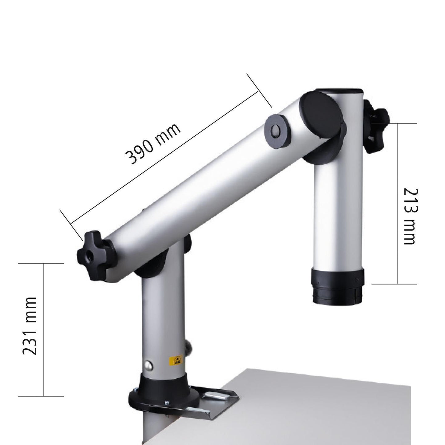 Dobbelt aluminium udsugningsarm/ventil