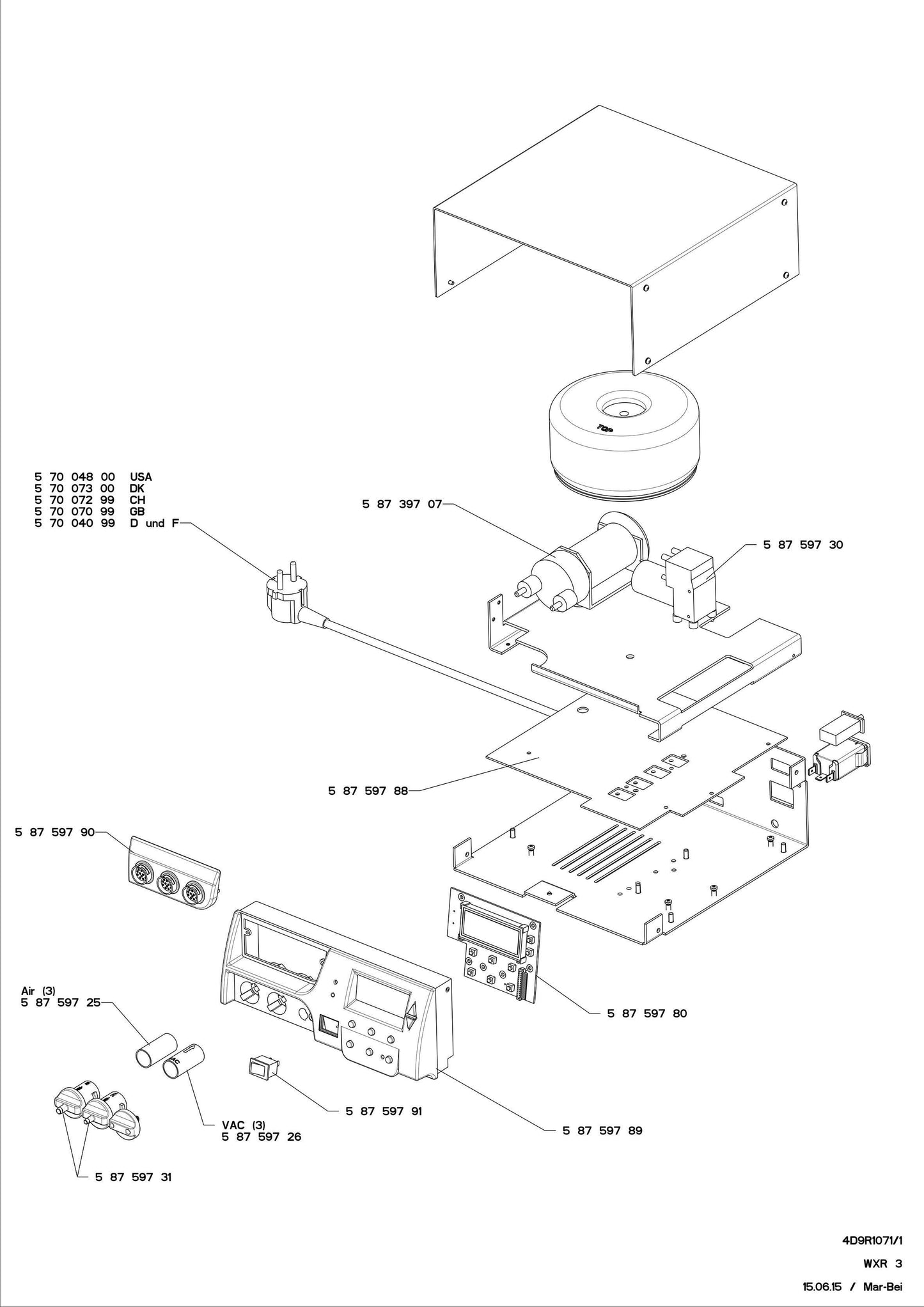 WXR 3032 Soldering station WXHAP200/WXDV120WXP65 130V F/G