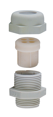 Cable gland MULTI PA M20 2xØ6mm grey