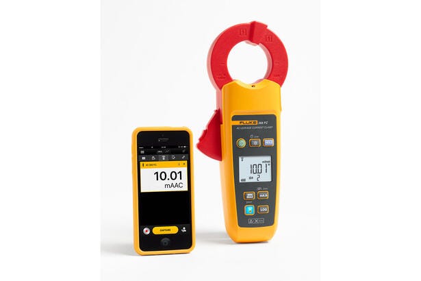 Lækstrøm tangmeter 3mA-60A AC Fluke Connect, max Ø 40mm CATIII 600V / CATIV 300V