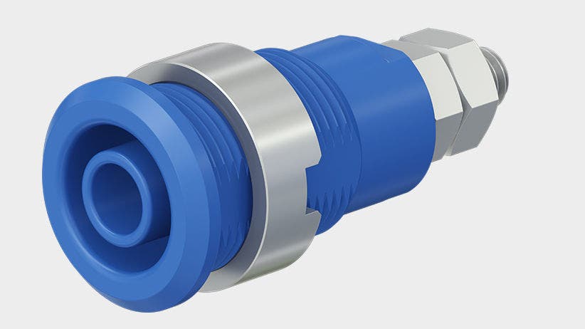 Stikkontakt SLB4-GK/N nikkelbelagt GUL CATIII 1000V/CATIV 600V 32A