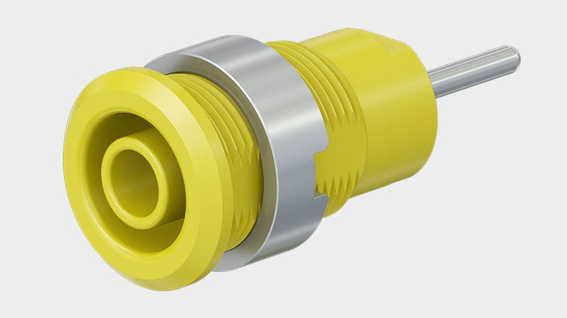 Stikkontakt SLB4-R gullbelagt blå CAT III 1000V 24A