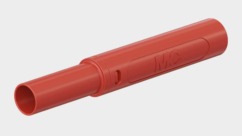 Han-stik Ø4mm SAM-4N-46 GUL CATII 1000V/CATIII 600V 32A max.2,5mm² Ø4,6mm M/SKRUE