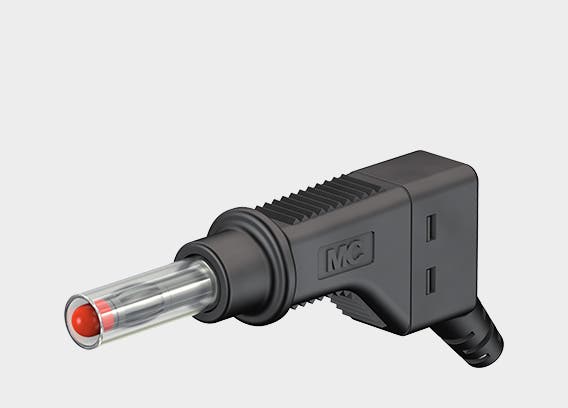 Stackable plug XZGL-425 yellow 600V CATII 32A screw mount.
