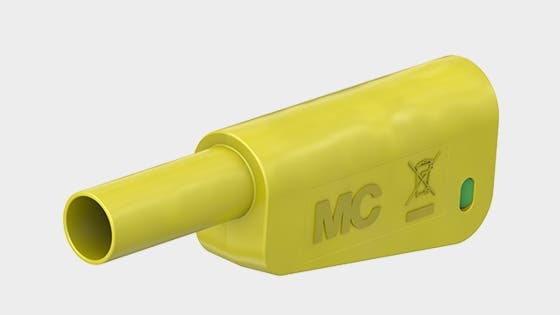 Banana plug Ø4mm SLM-4A-46 Black 1000V CATII 32A/600V CATIII 32A