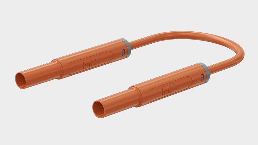 Testledning PVC SAK4N-F10 Ø4mm Blå 100cm 1000V CATIV 19A