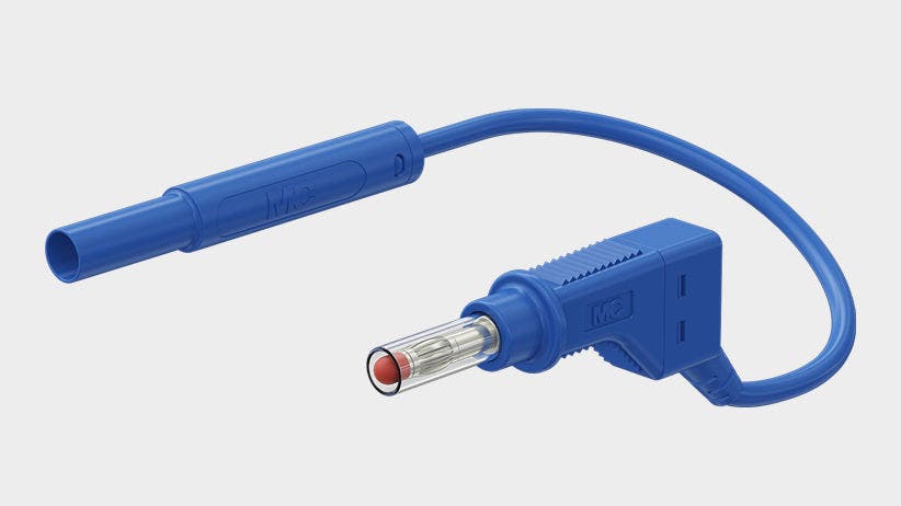 Prøveled. 1mm² PVC 1,0m sort SASK-4N-F10 1-side m/fjedrene isolation 1000V/19A CATIII