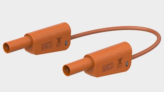 Testledning i silicone 200cm ORANGE SLK-4N-S10 Ø4mm forniklet 1000V CATII/600V CAT III 19A
