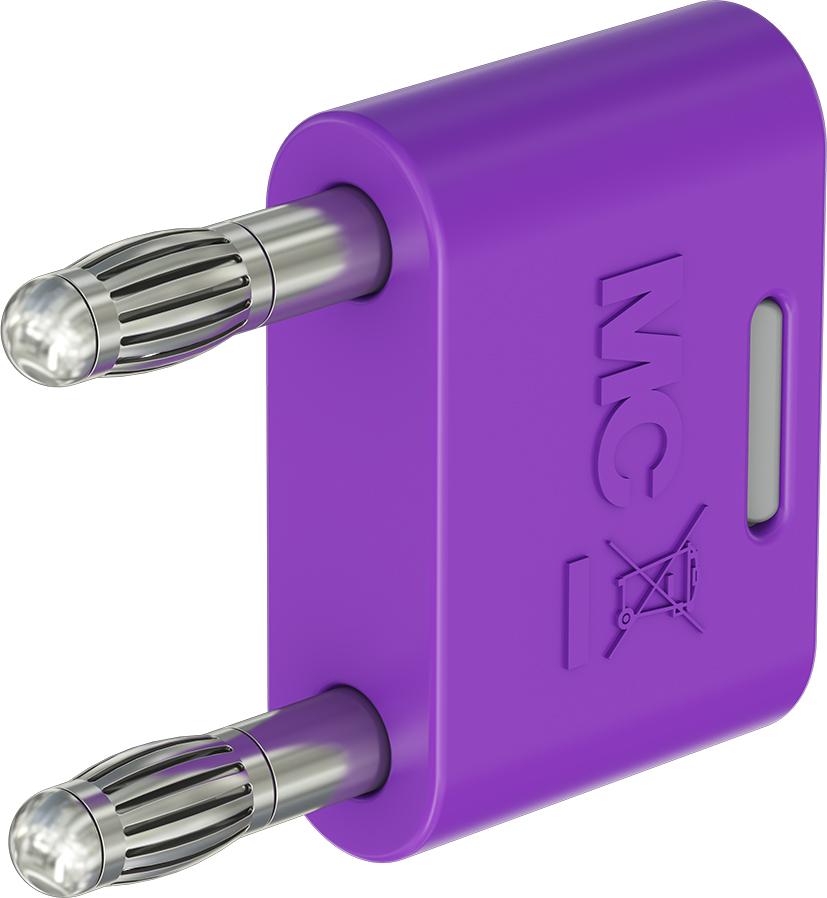 4mm isoleret tilslutningsstik violet