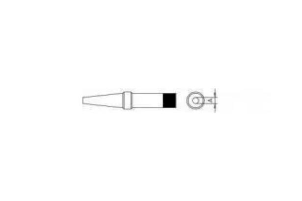 PT O6 loddespids rund lang 310°C, 0,8 mm til TCPS, TCP 12, TCP 24, TCP 42 og FE 50M<br /> Bredde A: 0,8 mm<br /> Tykkelse B: ---<br />