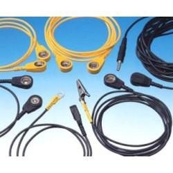 Ledning 70cm med 10mm hun snap og M5 ringterminal