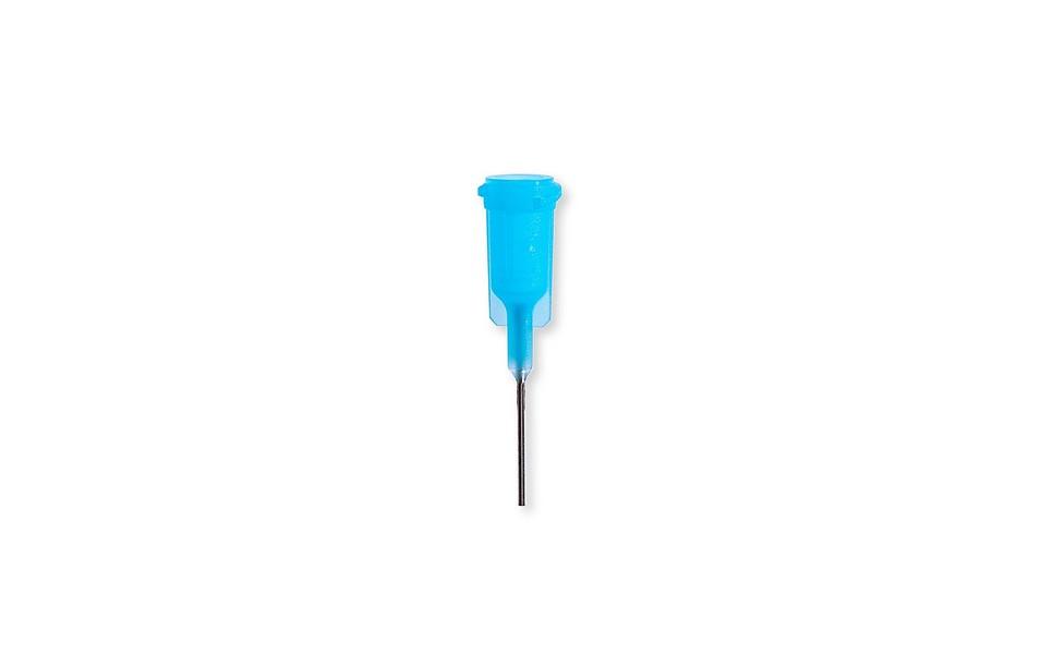 Dispensing needle 0.41 mm blue, steel, 1/2