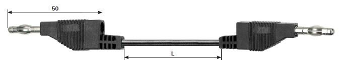 Prøveledn. PVC 100cm rød Max. 30VAC / 60VDC