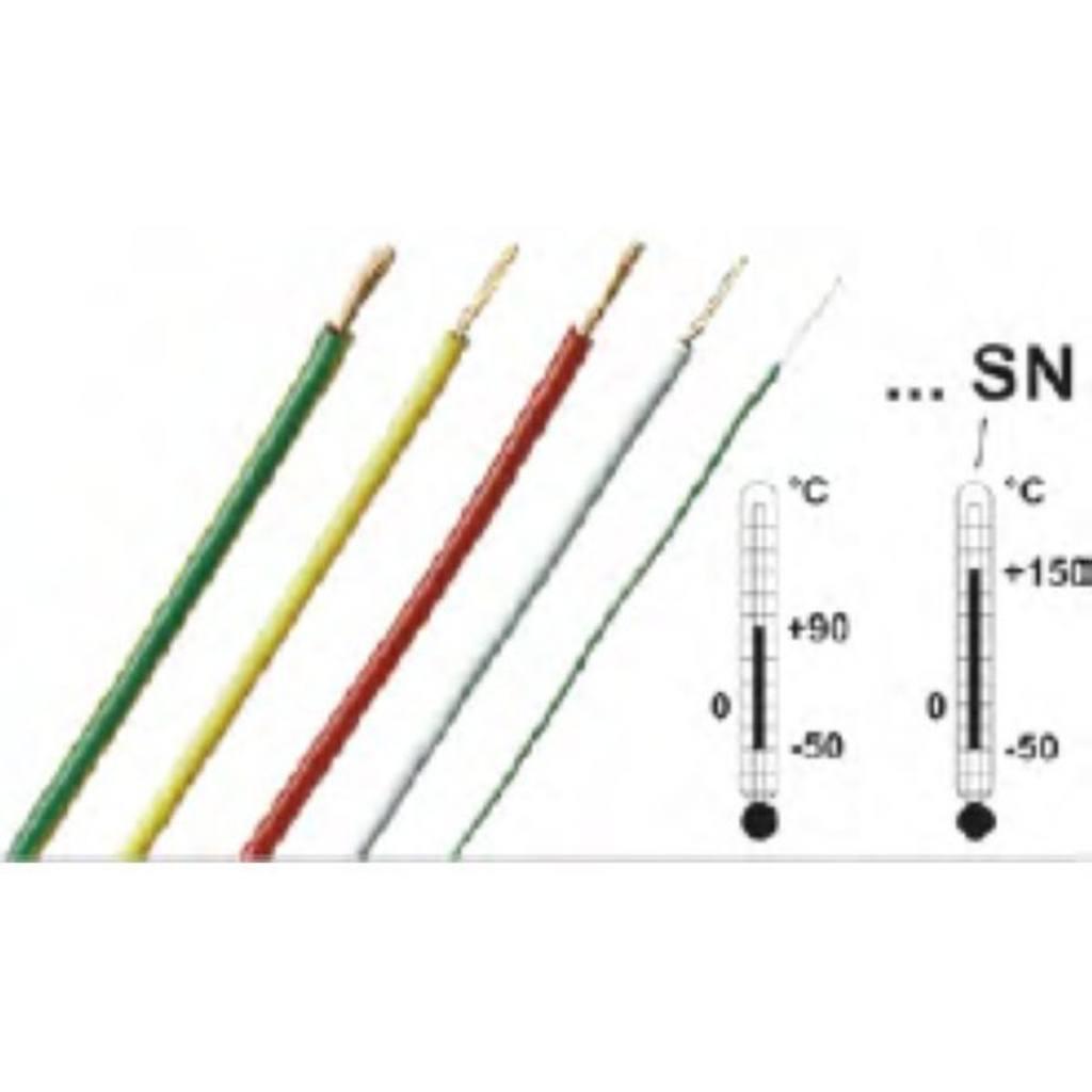 Ledning Sili-1V 0,15mm2 rød 100m  300V 6A