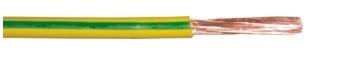 PVT Ledning 1mm2 gul/grøn rulle med 100 meter