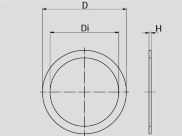 Neopren flad o-ring M20x1,5mm; pose m/50 stk.