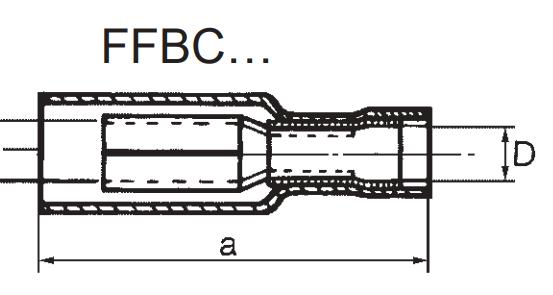 Rundstik isoleret hun rød 0,5-1mm²-Ø4mm